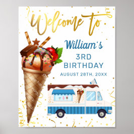 Póster Bienvenidos a la Crema de Hielo de Chocolate de Or