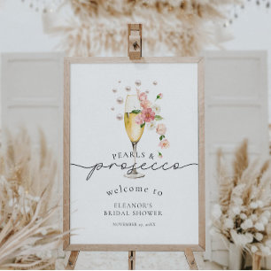 Póster Bienvenidos a la ducha de flores silvestres y el p