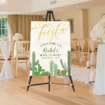 Póster Bienvenidos a la ducha de la novia con guión de or<br><div class="desc">El diseño de esta fiesta de la ducha de novias incluye textos de escritura dorada y una variedad de macetas de cactus acuarelas. Haga clic en el botón personalizar para obtener más flexibilidad con la modificación de imágenes y texto! En nuestra tienda, zazzle.com/store/doodlelulu, podrá encontrar variantes de este diseño, colores...</div>