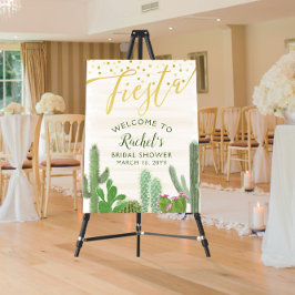 Póster Bienvenidos a la ducha de la novia con guión de or