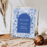 Bienvenidos a la ducha de moda Blue White Chinoise