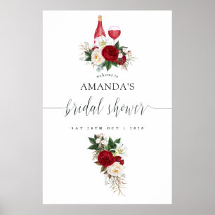 Póster Bienvenidos a la ducha de novia con degustación de
