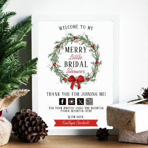 Póster Bienvenidos a la ducha de novia de Merry Little Na