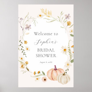 Póster Bienvenidos a la ducha de novias del Boho de Calab