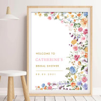 Bienvenidos a la ducha de novias floral del jardín
