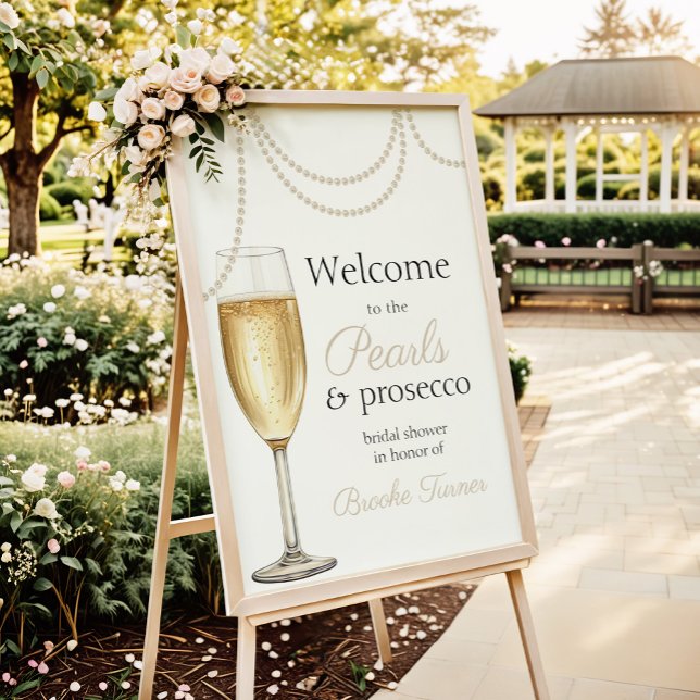Póster Bienvenidos a la ducha de perlas y prosecco (Subido por el creador)