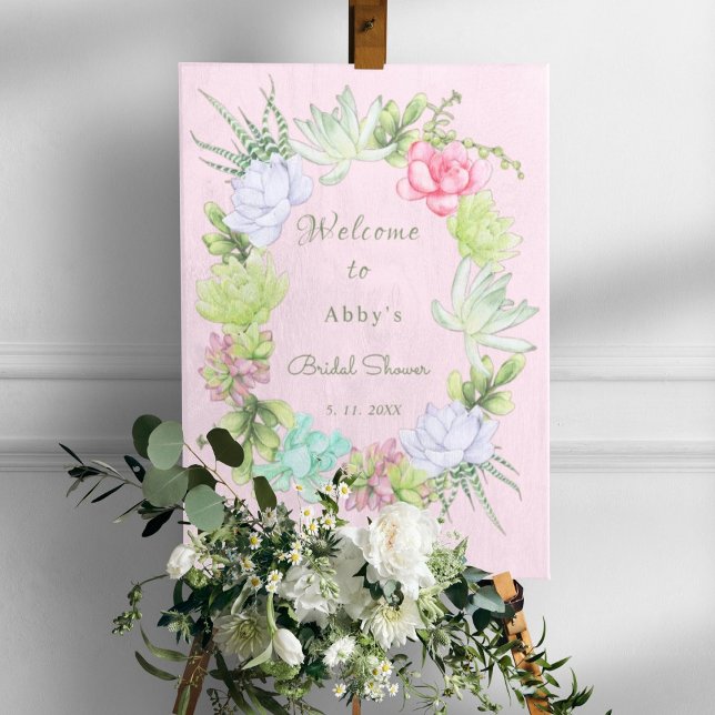 Póster Bienvenidos a la ducha Wreath Bridal de Suculento  (Subido por el creador)