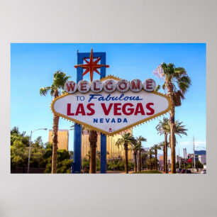Póster Bienvenidos A La Fabulosa Puerta De Las Vegas