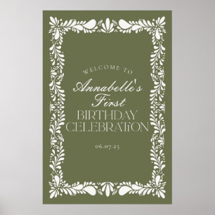 Póster Bienvenidos a la fiesta de cumpleaños de Green Tal
