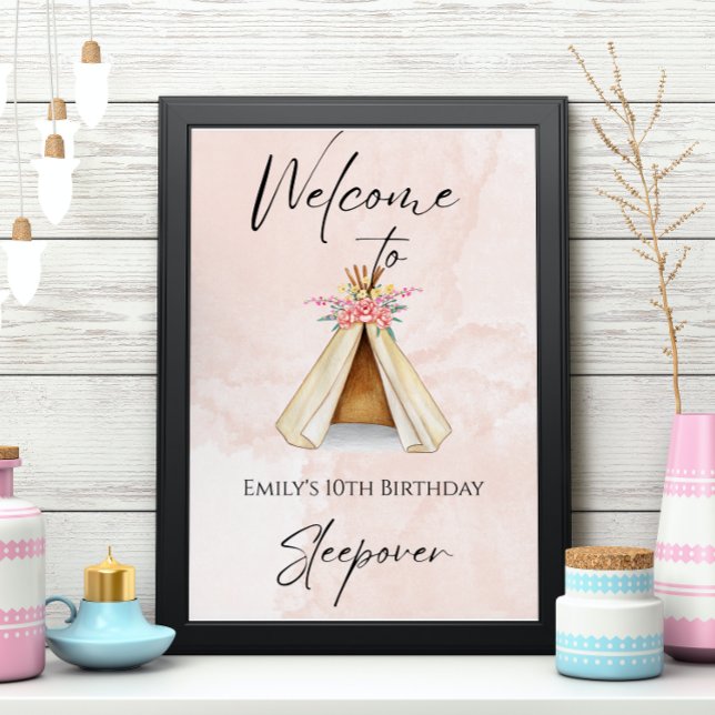 Póster Bienvenidos a la fiesta de cumpleaños de Teepee Te (Subido por el creador)