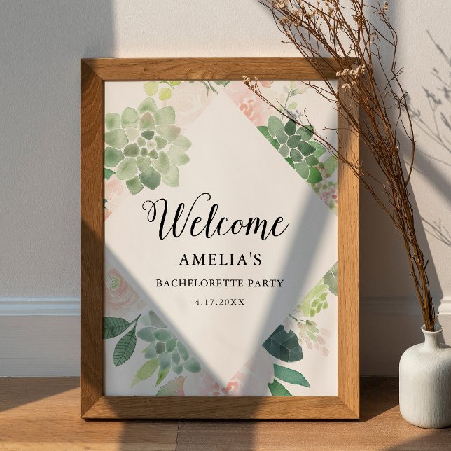 Póster Bienvenidos a la fiesta de soltero DEVON Greenery  (Subido por el creador)