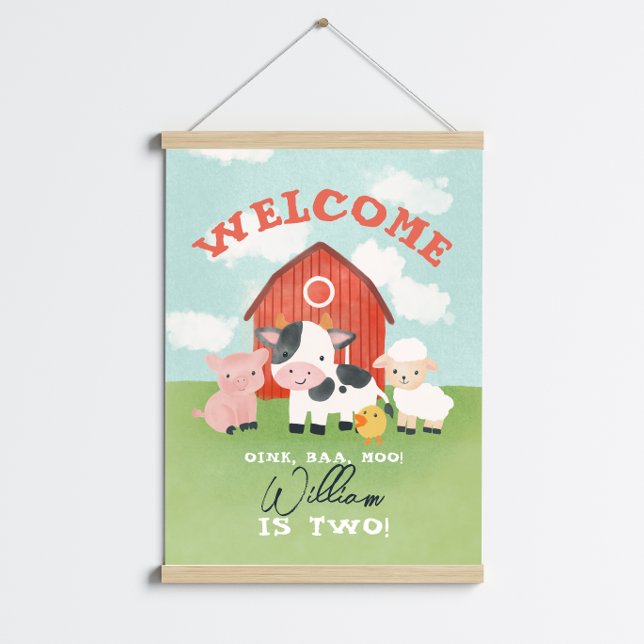 Póster Bienvenidos a la granja de animales Cute Farm Anim (Subido por el creador)