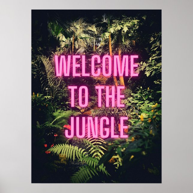 Póster "Bienvenidos a la jungla" Neon Fiesta (Frente)