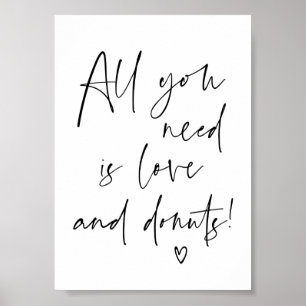 Póster Bienvenidos a la recepción de Bodas y Donuts