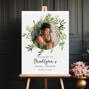Póster Bienvenidos a la vegetación y a la ducha con fotos