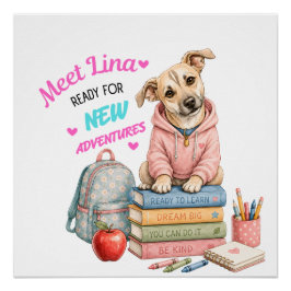 Póster ¡Bienvenidos a las Aventuras Escolares de Lina!