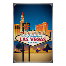 Póster Bienvenidos a las fabulosas Vegas Nevada