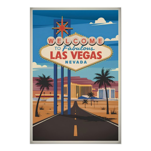 Póster Bienvenidos a las fabulosas Vegas Nevada (Anverso)