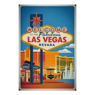 Póster Bienvenidos a las fabulosas Vegas Nevada
