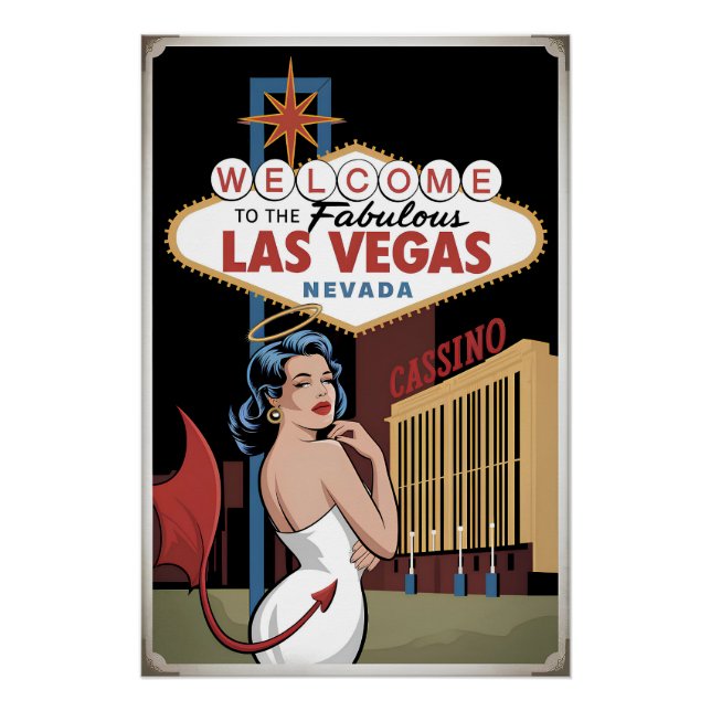 Póster Bienvenidos a las fabulosas Vegas Nevada (Anverso)