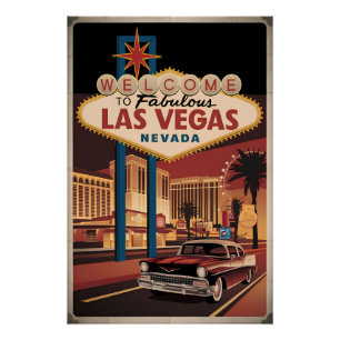 Póster Bienvenidos a las fabulosas Vegas Nevada