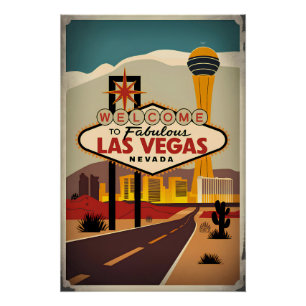 Póster Bienvenidos a las fabulosas Vegas Nevada