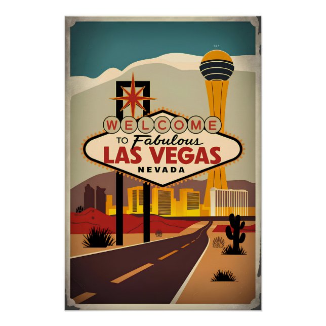 Póster Bienvenidos a las fabulosas Vegas Nevada (Anverso)