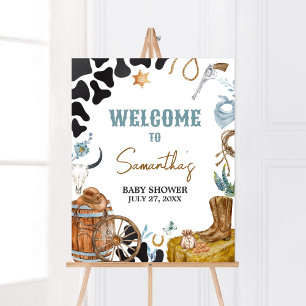 Póster Bienvenidos a Little Cowboy Baby Shower