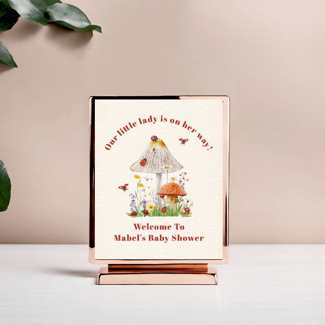 Póster Bienvenidos a Little Ladybug Mushroom Baby Shower (Subido por el creador)