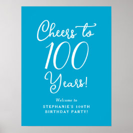 Póster Bienvenidos a los 100 años del cumpleaños