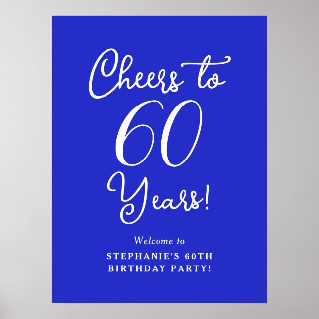 Póster Bienvenidos a los 60 años del cumpleaños del Royal (Frente)