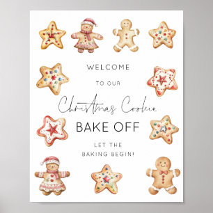 Póster Bienvenidos a los Navidades Cookie Bake Off