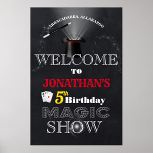 Póster Bienvenidos a Magic Show Birday