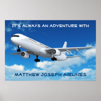 Póster ¡Bienvenidos a mi habitación! (Avión)
