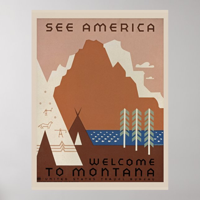 Póster Bienvenidos a Montana (Frente)