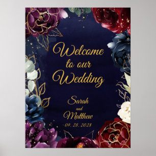 Póster Bienvenidos A Nuestra Boda 18x24"
