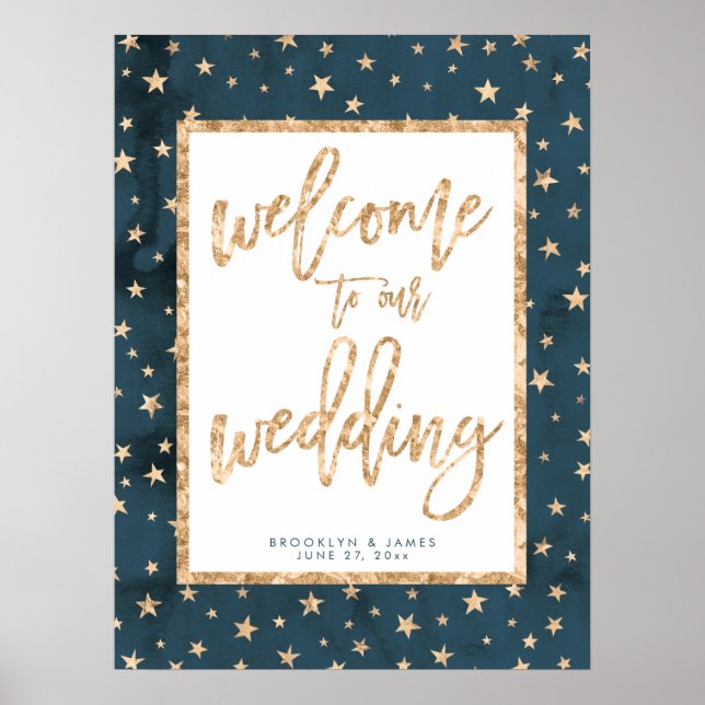 Póster Bienvenidos A Nuestras Estrellas De Relieve metali (Frente)