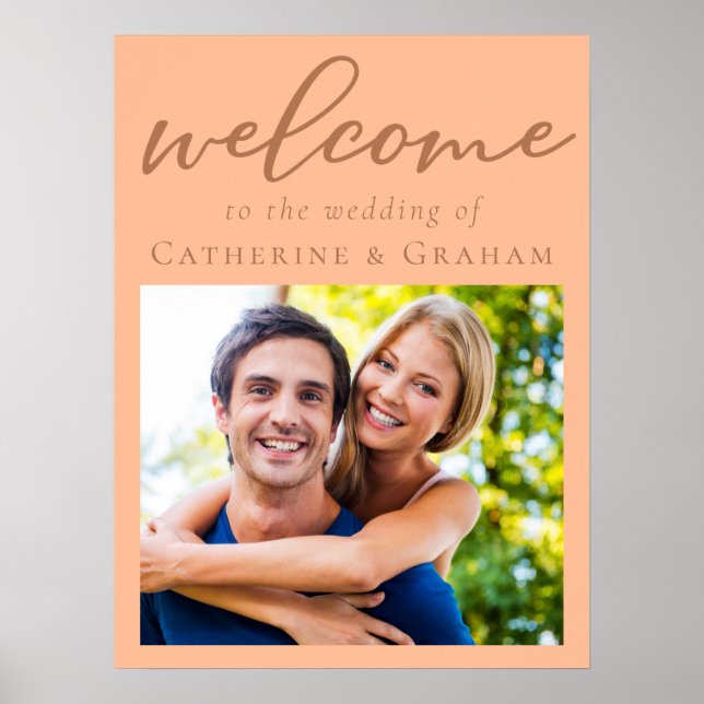 Póster Bienvenidos a nuestro Boda (Frente)