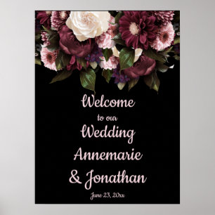 Póster Bienvenidos a nuestro Boda Po