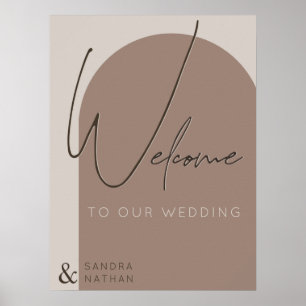 Póster Bienvenidos a nuestro café boda