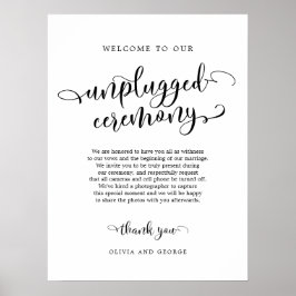 Póster Bienvenidos a nuestro cartel de ceremonia sin cone