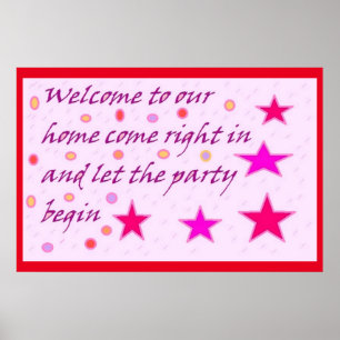 Póster Bienvenidos a nuestro mensaje de bienvenida para l