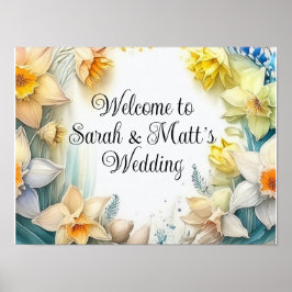 Póster Bienvenidos a nuestro poster boda