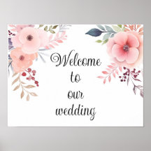 Bienvenidos a nuestro poster boda