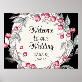 Póster Bienvenidos a nuestro poster boda