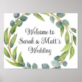 Póster Bienvenidos a nuestro poster boda
