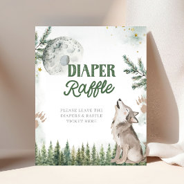 Póster Bienvenidos a Pack Forest Wolf Diaper Raffle