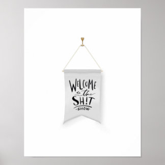 Póster Bienvenidos a Poop Show Gray Wall Art Print