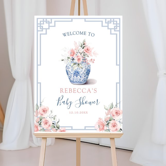 Póster Bienvenidos a Rubor Pink Chinoiserie Ginger Jar (Subido por el creador)