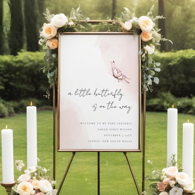 Póster Bienvenidos a Rubor Watercolor Butterfly Baby Show (Subido por el creador)